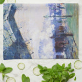 サンラザレ駅、ノルマンディー鉄道、クロード・モネ キッチンタオル (折り畳み)