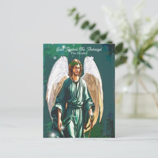 サンラファエルアルチャンエルヘルアンジェルヒーリングノート ポストカード (スタンド正面)