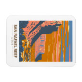 サンラファエルリーフユタトラベルアートヴィンテージ マグネット (横)