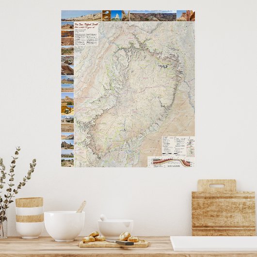 サンラファエル・スウェル:ユタのバックカントリー遊び場 ポスター (キッチン)