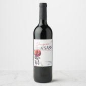 サンリア＆サス、パール、リボン ワインラベル (正面)