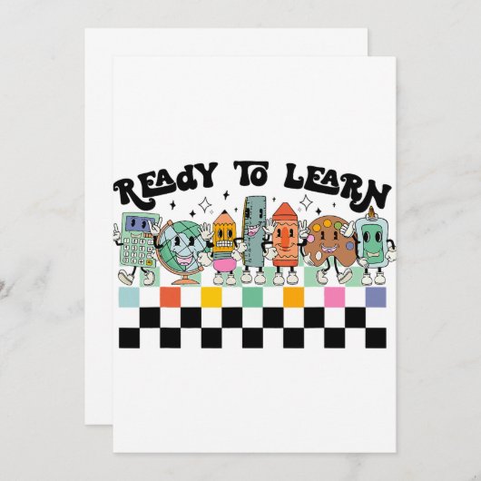 サンリオキャラクターホリデーアイススケートで滑るフード付きスウェットシャツ 招待状 (正面/裏面)