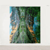 サンリッジ湖反射//野生の花 タペストリー (正面)