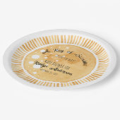 サンリトルレイの日照水の色ベビーシャワー ペーパープレート (アングル)