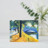 サンリー – 陸の運河に架かる橋 ポストカード (スタンド正面)