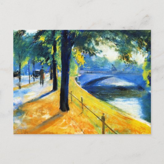 サンリー – 陸の運河に架かる橋 ポストカード (正面)