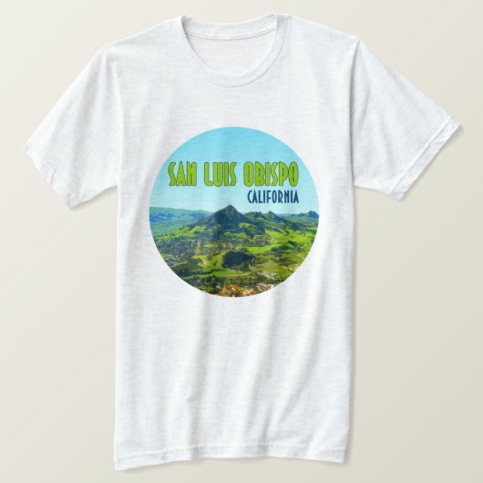 サンルイスオビスポカリフォルニアヴィンテージ Tシャツ (デザイン正面)