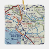 サンルイスオビスポヴィンテージの地図 セラミックオーナメント (正面)