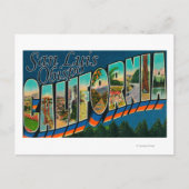 サンルイスオビスポ、カリフォルニア - 大きな文字のシーン ポストカード (正面)