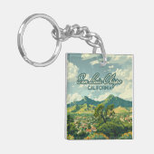 サンルイスオビスポSLOカリフォルニアセントラルコーストレトロ キーホルダー (正面左)