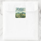 サンルイスオビスポSLOカリフォルニアセントラルコーストレトロ スクエアシール (バッグ)