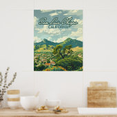 サンルイスオビスポSLOカリフォルニアセントラルコーストレトロ ポスター (キッチン)