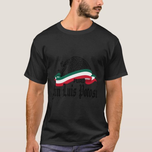 サンルイスポトシMexico Puroサンルイスポトシ国旗E Tシャツ (正面)