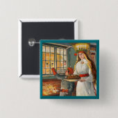 サンルシアと子供がサフランを届ける 缶バッジ (正面&裏面)