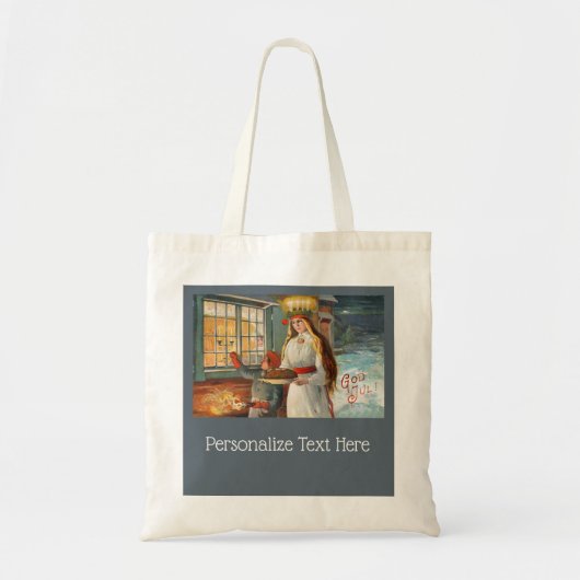 サンルシアと子供がサフランパンを届ける トートバッグ (正面)