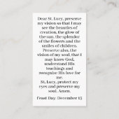 サンルーシーカスタマイズ可能祈りの言葉カード コーリングカード (裏面)