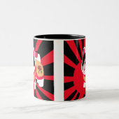 サンレイズかわいい漫画子猫日本ラッキーキャット ツートーンマグカップ (中央)