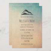サンレイズのウェディングカジュアル招待状を持つ山 招待状 (正面/裏面)