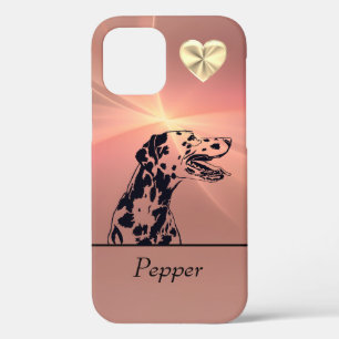 サンレイピンクのインキダルマチア犬iPhone 12ケース iPhone 12ケース