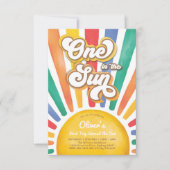 サンレインボーサンシャイン1st誕生日パーティーに1つ 招待状 (正面)
