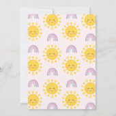 サンレインボーファーストのまわりにトリップザ・サン1歳の誕生日 招待状 (裏面)