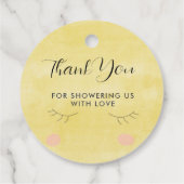 サンレインボーベビーシャワーメッセージカード フェイバータグ (裏面)