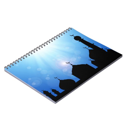 サンレイ付きモスクのシルエット – ノートブック (左側)