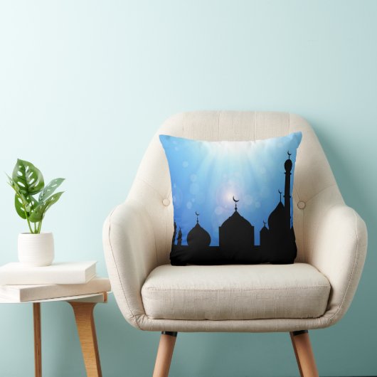 サンレイ付きモスクのシルエット – 枕 (椅子)