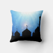 サンレイ付きモスクのシルエット – 枕 (裏面)