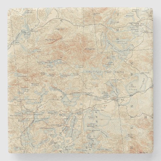 サンレギスカヌエリア詳細ズインザアディロンダック  ストーンコースター (正面)