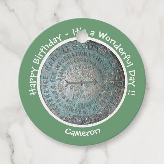 サンレジスマウンテンUSGSベンチマークパーティー項目 フェイバータグ (正面)