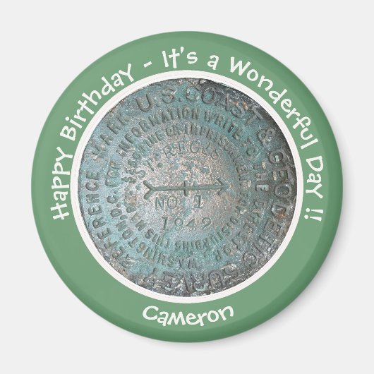 サンレジスマウンテンUSGSベンチマークパーティー項目 マグネット (正面)