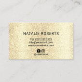 サンレスタンニングモバイルスプレータンシックブラック&金ゴールド 名刺 (裏面)