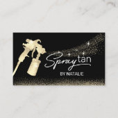 サンレスタンニングモバイルスプレータンシックブラック&金ゴールド 名刺 (正面)