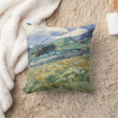 サンレミーバイビンセントヴァンゴッホからの風景 クッション (ブランケット)