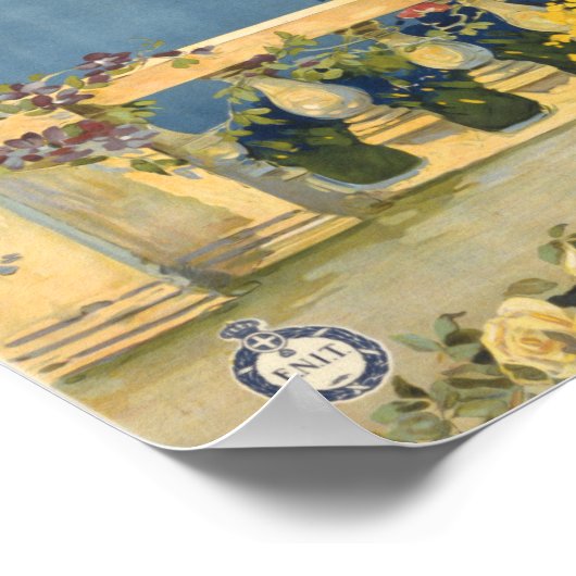 サンレモイタリアヴィンテージシーニックコースタルアートプリント ポスター (角)