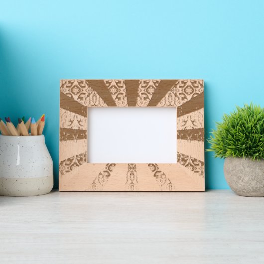 サンレースのようバースト レーザー彫刻フレーム (正面)