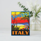 サンレーモのリビエラ、イタリア、ヴィンテージの旅行ポストカード ポストカード (スタンド正面)