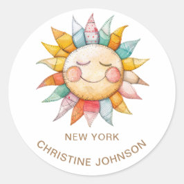 サンロゴクラシックラウンドステッカー ラウンドシール