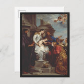 サンロザリアの戴冠式byアンソニー・ヴァン・ダイク インビテーションポストカード (正面/裏面)