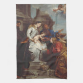 サンロザリアの戴冠式byアンソニー・ヴァン・ダイク キッチンタオル (縦)