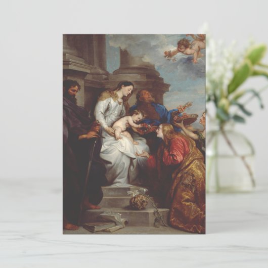 サンロザリアの戴冠式byアンソニー・ヴァン・ダイク サンキューカード (スタンド正面)