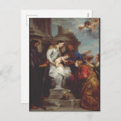 サンロザリアの戴冠式byアンソニー・ヴァン・ダイク シーズンポストカード (正面/裏面)