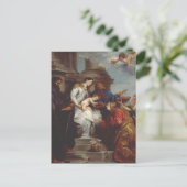 サンロザリアの戴冠式byアンソニー・ヴァン・ダイク ポストカード (スタンド正面)