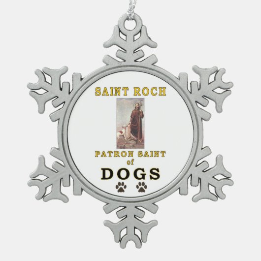 サンロック スノーフレークピューターオーナメント (正面)