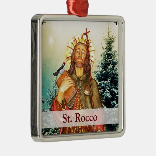 サンロッコスクエアクリスマスオーナメント メタルオーナメント (右)