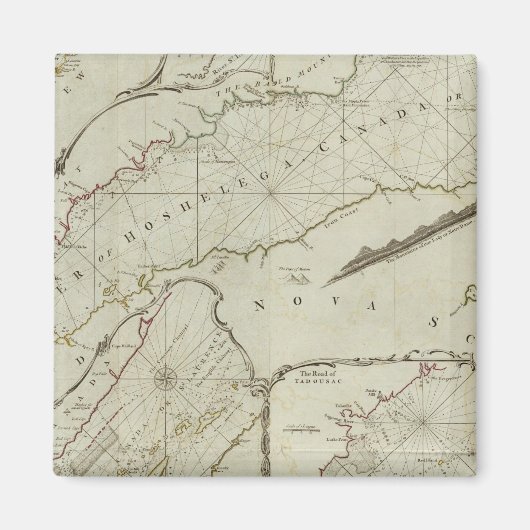 サンローレンス川の正確な図 マグネット (正面)