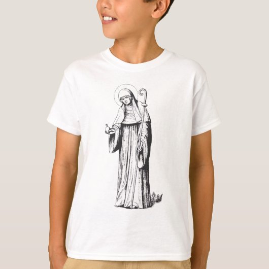 サンワルプルガ中世アングロサクソン宣教師 Tシャツ (正面)