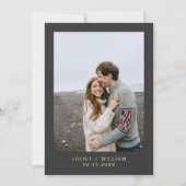 サンヴィンテージレースフローラゴールドフォイルエンボス結婚ズ セーブザデート (裏面)