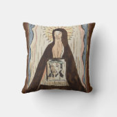 サンヴェロニカイエス顔ヴィンテージアート絵画ズ クッション (裏面)